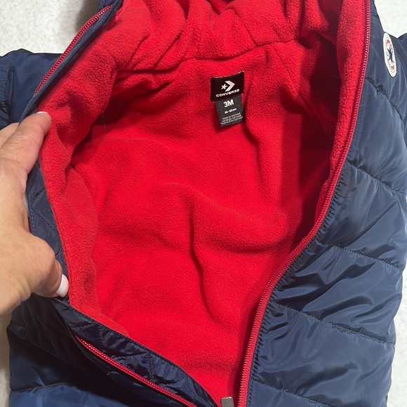 CONVERSE ALL STAR Baby 3 months oneSnow Blue Zipper Piecesamcar 37 suit - Picture 10 of 10